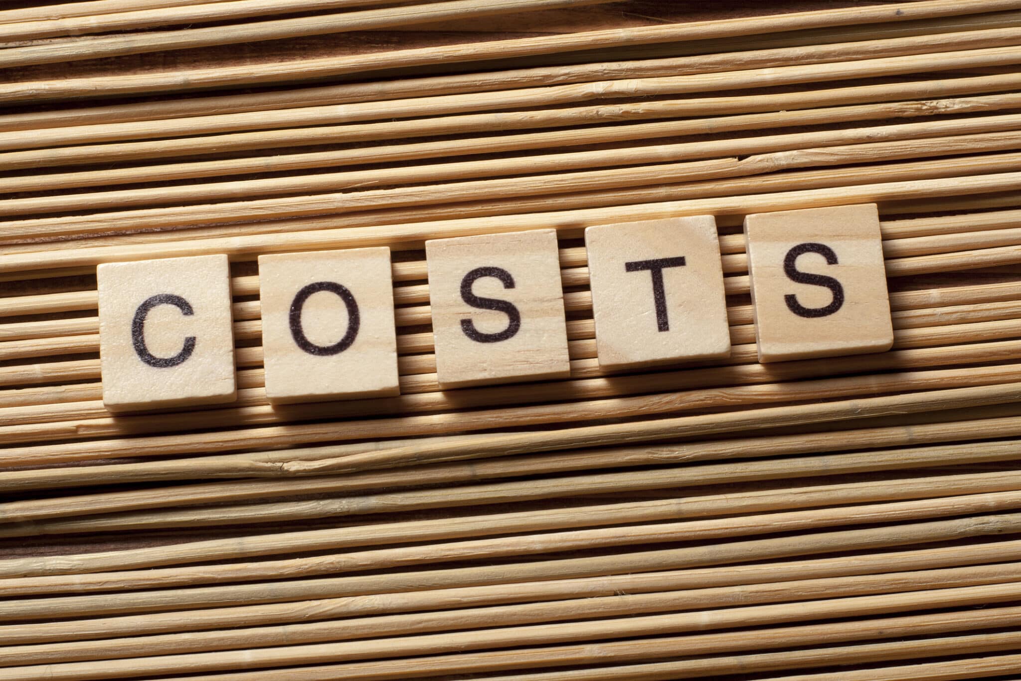 COSTS word concept on wood cubes, Zoning Systems.